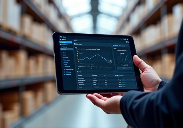 Tablet showing digital invoicing software
