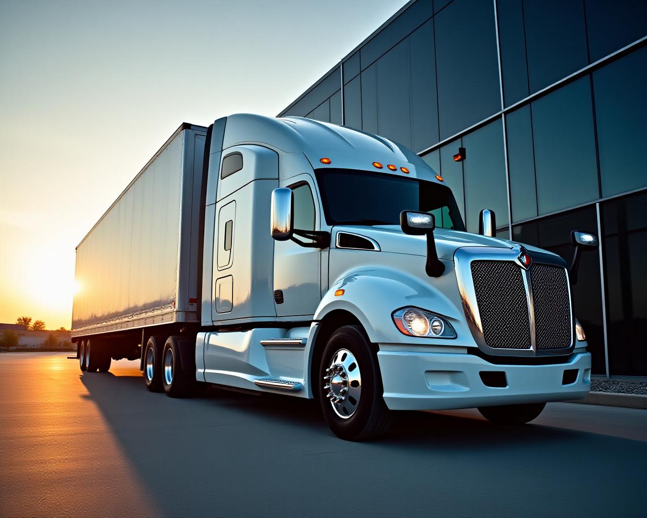 Modern logistics fleet at Saginaw headquarters
