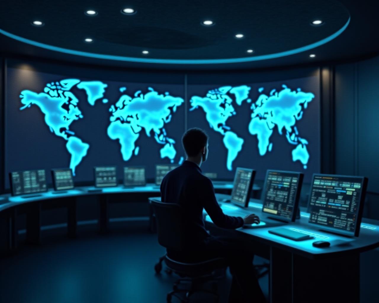 Automated distribution center with high-tech logistics monitoring